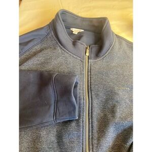 Men's Calvin Klein Navy Fleece High Neck-‎ Heavy Weight Zip Up Jacket- Size XL